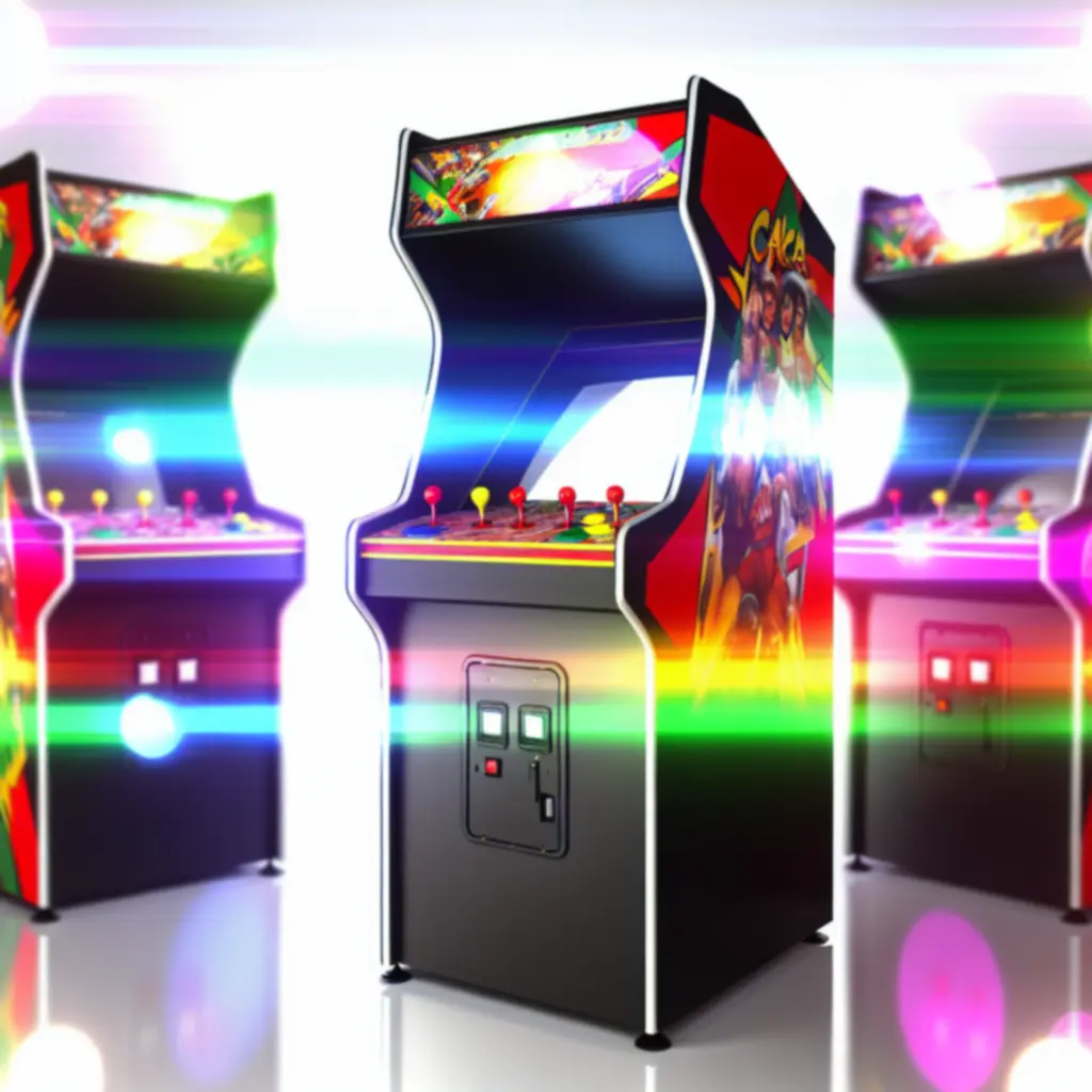 Maszyna arcade po renowacji: nowe okleiny, odświeżona obudowa, idealna geometria obrazu, równomierne podświetlenie